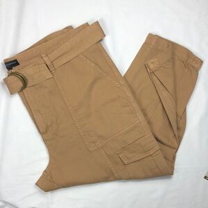 Banana Republic High Rise Tapered Utility Iced Latte Cotton